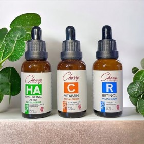Kit Skincare avec sérum à la vitamine C, sérum au rétinol et sérum à lacide hyaluronique. Sérum visage trio avec anti-âge/an