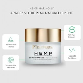 Pure Mineral - Hydratant Superchargé au Chanvre - Minéraux Mer Morte, Huile de Chanvre, Hydratation Intense, Anti-Âge - Sans 