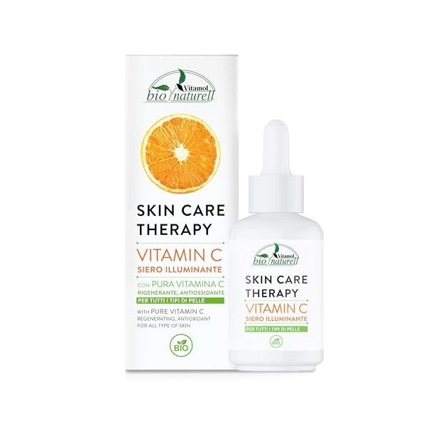 Vitamol Bio Naturell Sérum visage éclaircissant à la vitamine C antioxydante régénérante pour tous les types de peau 30 ml.