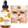 Sérum de vitamine C pour le visage 20 % avec acide hyaluronique et acide férulique - Soin naturel bio pour cicatrices dacné,