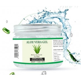 Raslok Gel daloe vera | Gel daloe vera 100 % pur naturel | Pour hydrater le visage, la peau et les cheveux, hydratant durab