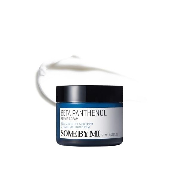SOME BY MI Beta-Panthenol Repair Cream – 50ml – Crème hydratante visage au panthénol – Répare la barrière cutanée, apaise les