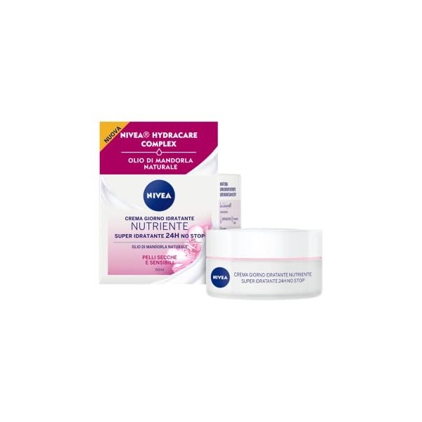 Nivea Essentials Super Hydratant 24H Crème Visage Nourrissante pour Jour pour Cheveux Dry et Sensitive 50 ml