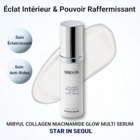 [STAR IN SEOUL] MIBYUL COLLAGEN NIACINAMIDE GLOW MULTI SERUM, 30ml, Éclaircissant, Hydratant, Raffermissant, Soin des Pores &