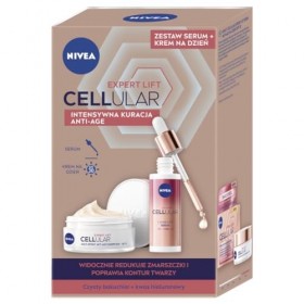 NIVEA Lot de 2 - Crème de jour et sérum CELLULAR EXPERT LIFT 1 x 50 ml, 1 x 30 ml 