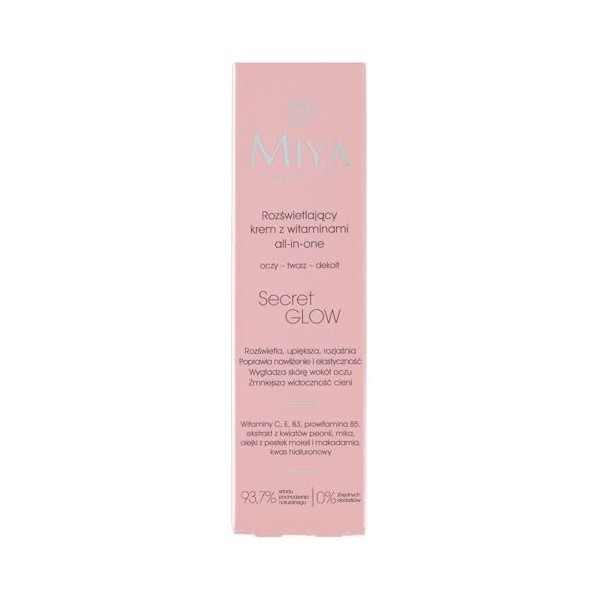 MIYA Cosmetics Secret Glow Crème illuminatrice avec vitamines tout-en-un 30 ml