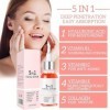 Sérum Vitamine pour la Peau, Sérum Anti-Rides et Raffermissant 5 en 1, Nourrissant et Hydratant, Réduit les Ridules,2pcs Crèm...