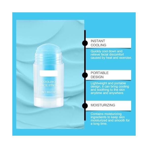 Stick Masque Rafraîchissant for le Visage - Améliore le Grain de Peau, Illumine le Teint, Hydrate Longue Durée 2pcs Crème Jo...