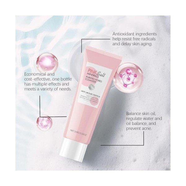Nettoyant Visage Purifiant for Les Pores - Nettoie en Profondeur Les Impuretés, Contrôle le Sébum, Laisse la Peau Fraîche 2pc...