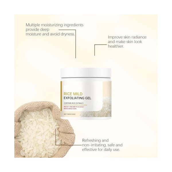 Gel Nettoyant À Lextrait de Riz Nettoie en Douceur, Hydrate, Apaise et Nourrit 2pcs Crème Jour et Nuit