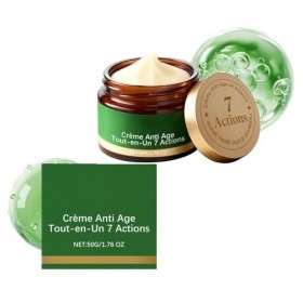 Crème Multi-soins 7 Effets - Soin Quotidien for Une Peau Lisse et Ferme, Application Facile, Formule Douce 2pcs Crème Jour e...