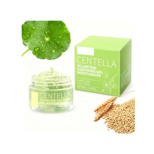 Gel Hydratant À la Centella Asiatica - Hydratation Intense, Formule Douce, Convient Aux Peaux Sensibles, Application Quotidie...