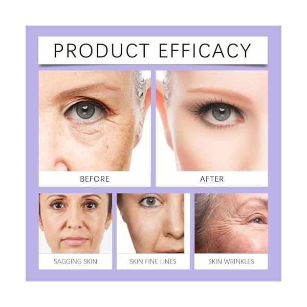 Crème Hydratante À la Lavande et Au Collagène - Hydratation Longue Durée, Améliore Lélasticité, Soin Raffermissant Du Visage ...