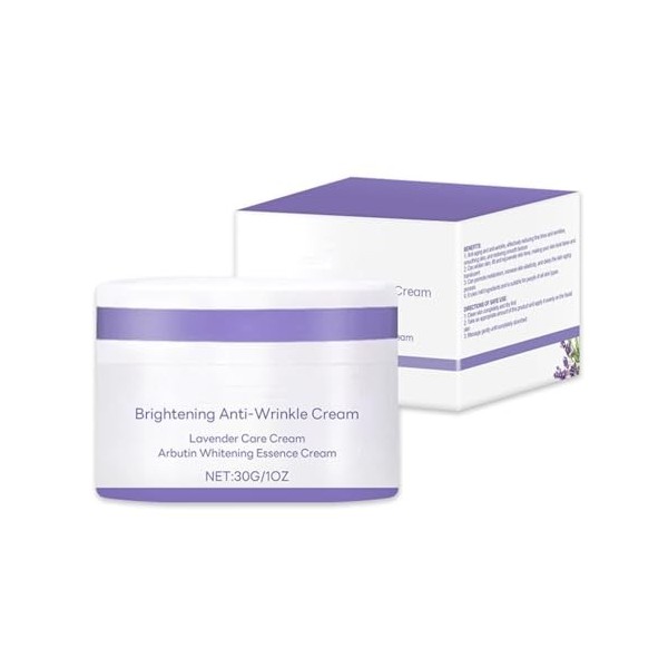 Crème Hydratante À la Lavande et Au Collagène - Hydratation Longue Durée, Améliore Lélasticité, Soin Raffermissant Du Visage ...