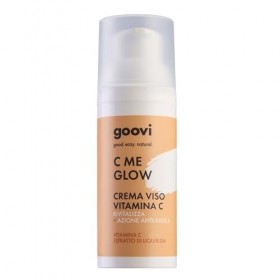 GOOVI C Me Glow Crème visage à la vitamine C - Crème revitalisante à lacide hyaluronique - Pour une peau rayonnante et hydra