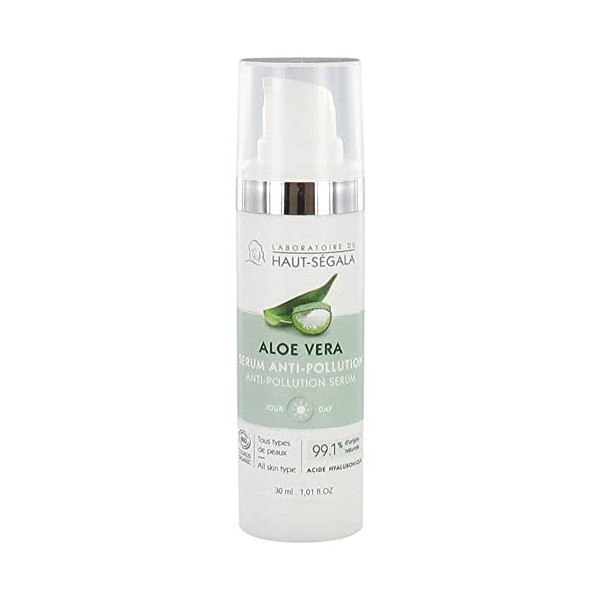 Laboratoire du Haut-Ségala Aloe Vera Sérum Anti-Pollution Bio 30 ml Crème Jour et Nuit