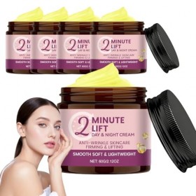 Lot de 5 crèmes de jour et de nuit lift de 2 minutes, sérum pour le visage instantané, crème hydratante au collagène, crème h...