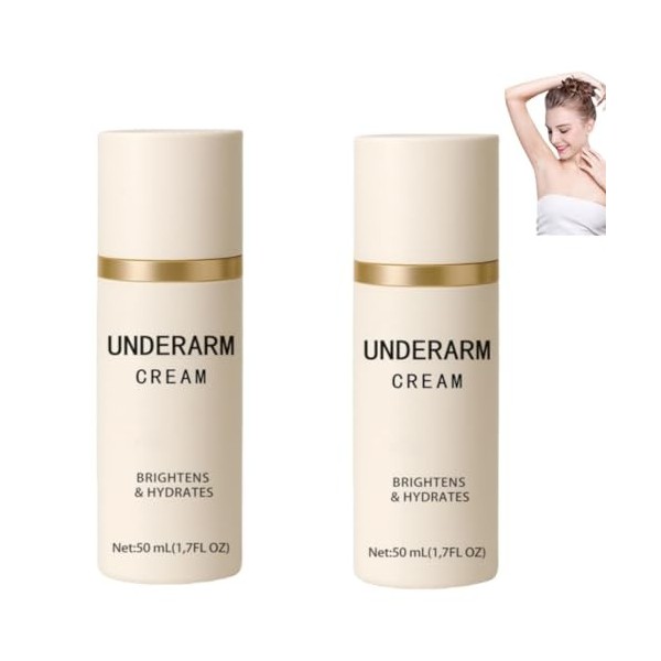 Crème éclaircissante pour les aisselles, crème éclaircissante et hydratante, formule douce pour un soin quotidien, sans agent...