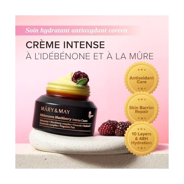 MARY & MAY Idebenone + Blackberry Crème intense 70 g 