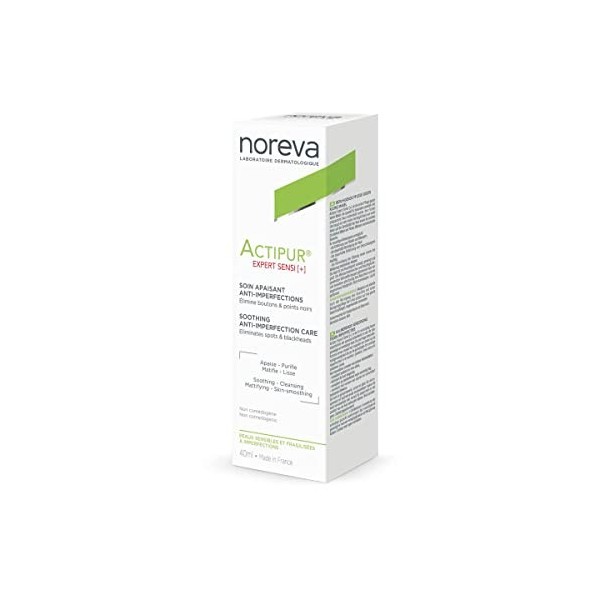 Noreva actipur expert sensi+ soin apaisant anti-imperfections 30ml Crème Jour et Nuit