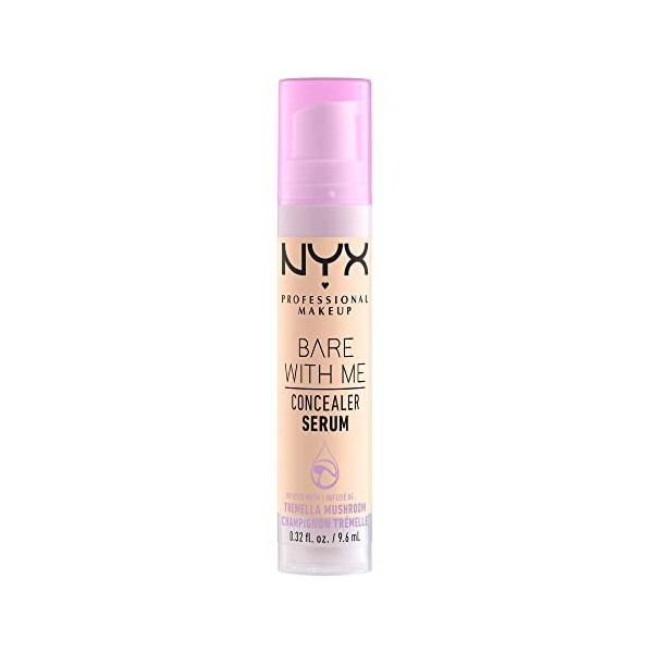 NYX Professional Makeup Sérum Correcteur Bare With Me, Naturel, Couvrance Moyenne, Teinte : Vanilla, 9,6 ml Anti-cernes / Cor...