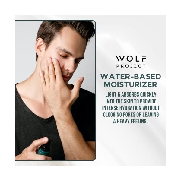 Wolf Project - Gel Creme Hydratante Visage Homme - Soin Anti Rides Homme - Soin coreen visage - 100 ml