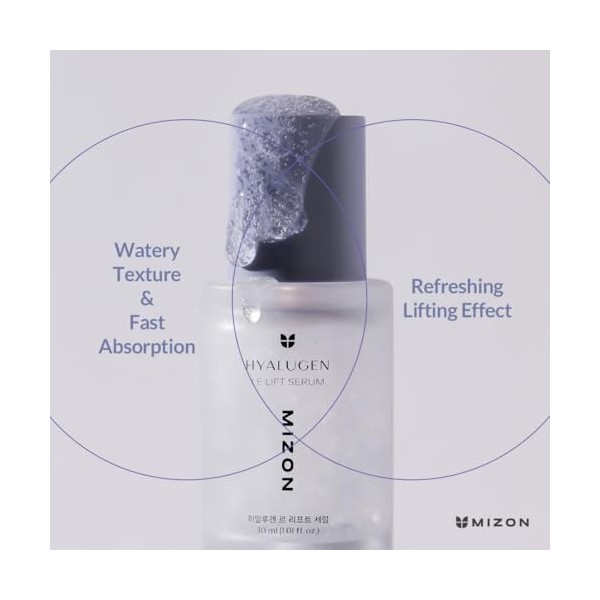 [MIZON] HYALUGEN LE LIFT SERUM 30ml Soin coréen - Pour une peau ferme, hydratée et jeune - Améliore le teint et la texture 