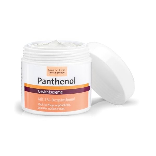 Sanct Bernhard Herb House Crème pour Le Visage Sanct Bernhard Panthénol avec 5% de dexpanthénol | sans Parfum, sans colorants
