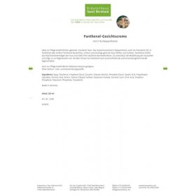 Sanct Bernhard Herb House Crème pour Le Visage Sanct Bernhard Panthénol avec 5% de dexpanthénol | sans Parfum, sans colorants