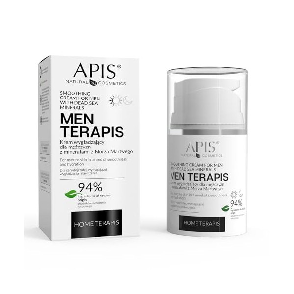 Apis Home Terapis Crème lissante pour homme aux minéraux de la mer Morte 50 ml