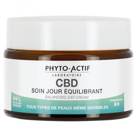 Phyto-actif | Soin jour équilibrant CBD | Hydratation 8h | Protège & Rééquilibre la peau | Texture fondante | Tous types de p