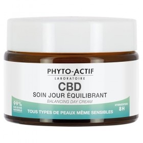 Phyto-actif | Soin jour équilibrant CBD | Hydratation 8h | Protège & Rééquilibre la peau | Texture fondante | Tous types de p