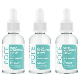 Catrice Pore Lot de 3 sérums minimisants pour le visage, transparents, matifiants, nourrissants, translucides, pour peaux sèc...