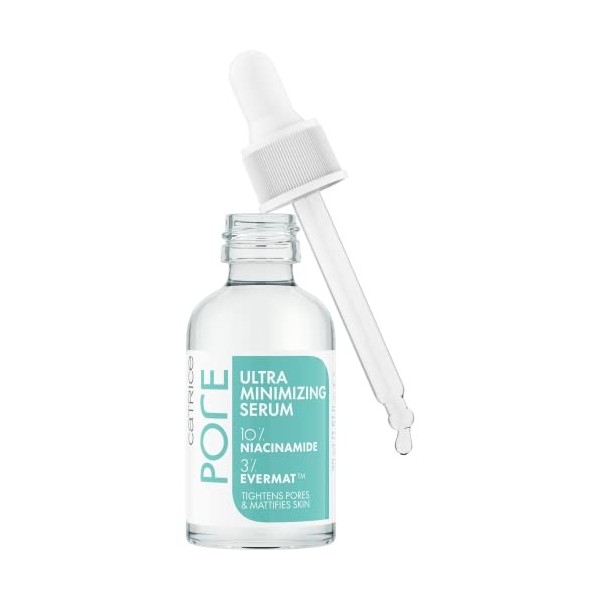 Catrice Pore Lot de 3 sérums minimisants pour le visage, transparents, matifiants, nourrissants, translucides, pour peaux sèc...