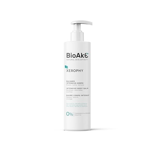 BIOAKE Xerophy Traitement pour peau sèche du corps. Relipidant et apaisant contre les démangeaisons de la peau irritée, sensi