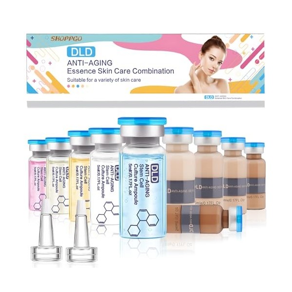 Micro Infusion Visage, Micro Needling Visage, BB Facial Glow, Raffermit la Peau et Illumine le Teint, 10 * 5ml