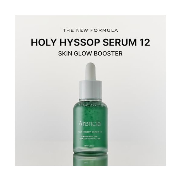 ARENCIA Holy Hyssop Serum 12 30 ml - Sérum Visage Éclat avec Niacinamide 10 pour cent et Vita ACE Complex - Hydratant et Anti