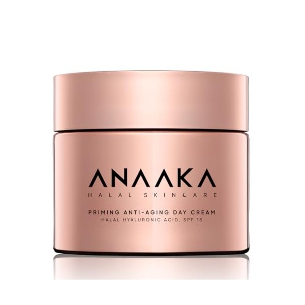 ANAAKA Halal Crème de jour certifiée halal, sans cruauté envers les animaux, soin anti-âge contre le vieillissement prématuré...