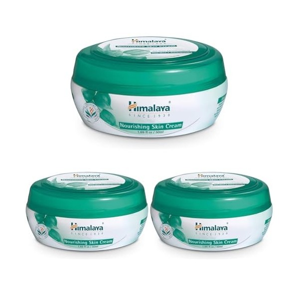 Himalaya Crème Nutritive Hydratante MultiUsages, Nourishing Skin Cream, 150 ml, 1 Unité Lot de 3 Crème Jour et Nuit