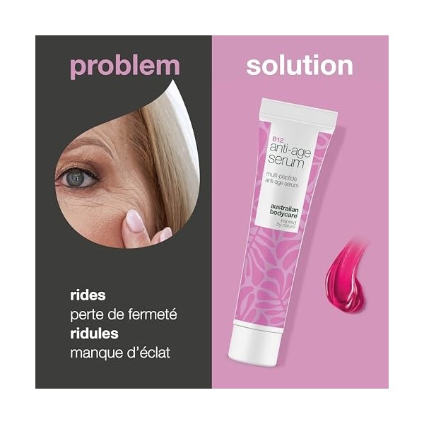 Sérum Anti-Âge à la Vitamine B12 – Réduit les rides et ridules – Avec Vitamine B12, acide hyaluronique, peptides et niacinami