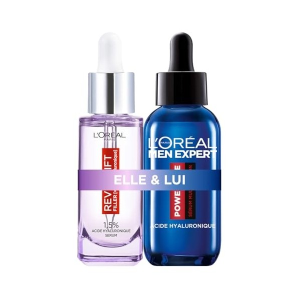 LOréal Paris - Routine Soin Visage à lAcide Hyaluronique Pour Femme & Homme - Sérum Anti-Rides & Hydratant Revitalift Fille C...