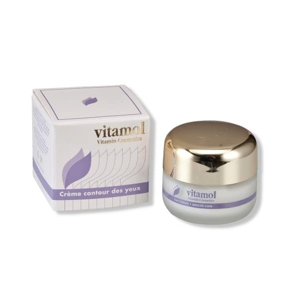Vitamol Crème visage anti-rides contour des yeux pour peaux normales ou sèches 15 ml