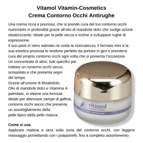 Vitamol Crème visage anti-rides contour des yeux pour peaux normales ou sèches 15 ml