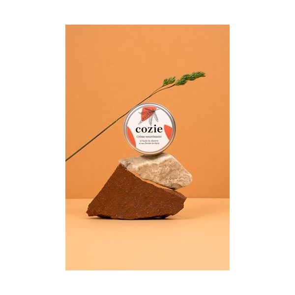 Cozie Crème nourrissante Visage à lhuile de Chanvre et Eau Florale de thym Certifié Cosmos Organic 30 ML