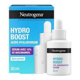 Neutrogena Sérum Hydro Boost 10% Niacinamide Flacon de 30 ml avec Pipette – Sérum Hydratant à lAcide Hyaluronique et Niaci