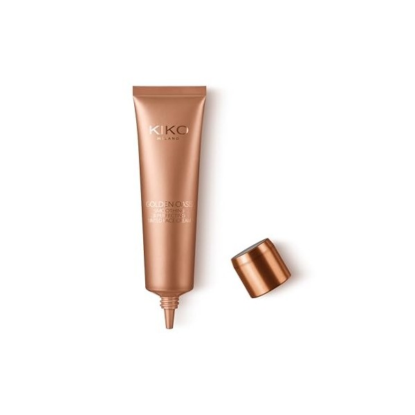 KIKO Milano Golden Oasis Smoothing & Perfecting Tinted Face Cream 04, Crème Visage Teintée Et Hydratante À Effet Perfecteur C...
