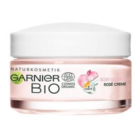 Garnier Crème pour le visage pour peaux fatiguées sans rayonnement, pour un éclat jeune, soin et fermeté, avec huile de rose 