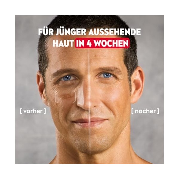 NIVEA MEN Anti-âge 2 en 1 Power Soins du jour avec SPF 30, soins du visage à lacide hyaluronique pour hommes avec effet anti