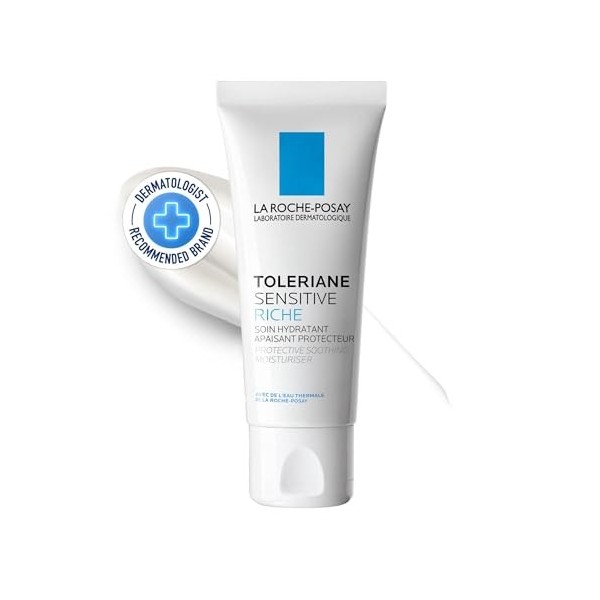La Roche-Posay - Toleriane Sensitive Riche - Crème Hydratante Visage Haute Tolérance - Pour Peaux Sensibles Sèches - Beurre d...