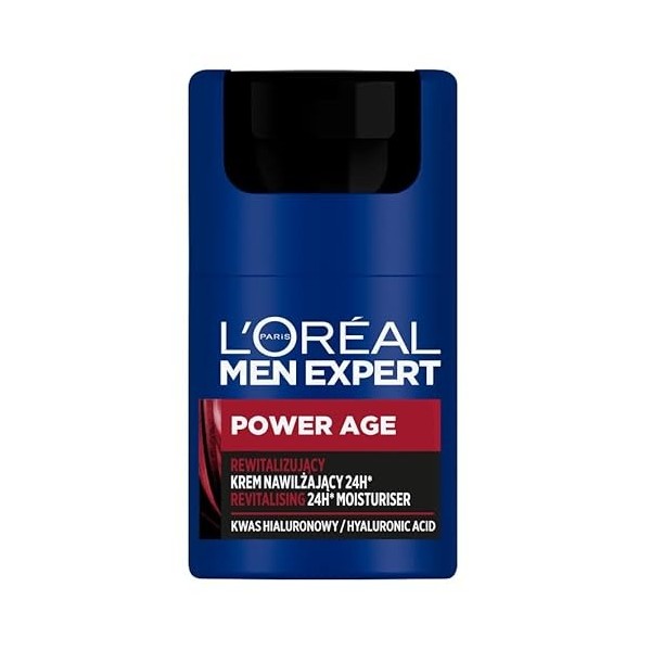 LOréal Paris Men Expert Power Age Crème Hydratante Revitalisante 24h, 50 ml